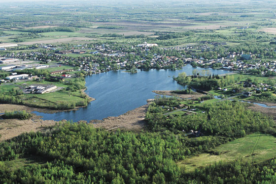 Aerial photo of Alexandria, Ontario